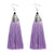 Tassel Threader Earrings - crafted purple tassel Earrings, African