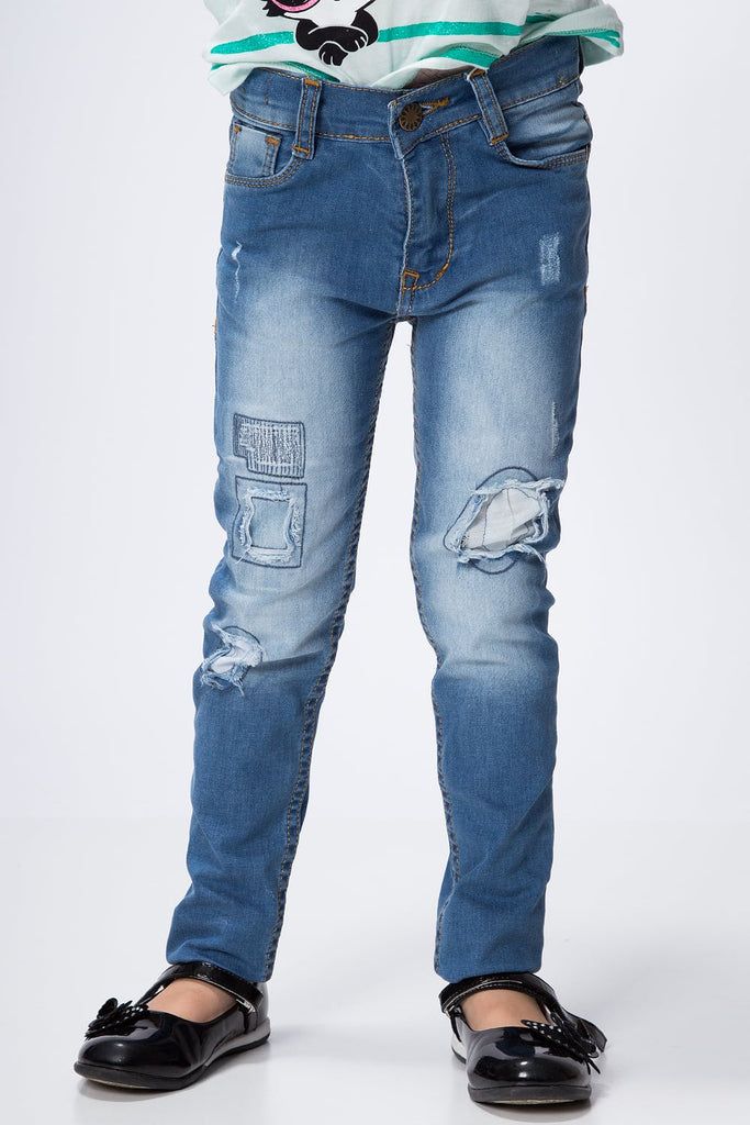 Denim jeans with holes NDZ516