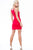 Red tailored mini dress ZZ314