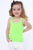 Girls' T-shirt with double shoulder straps, fluo green NDZ7772