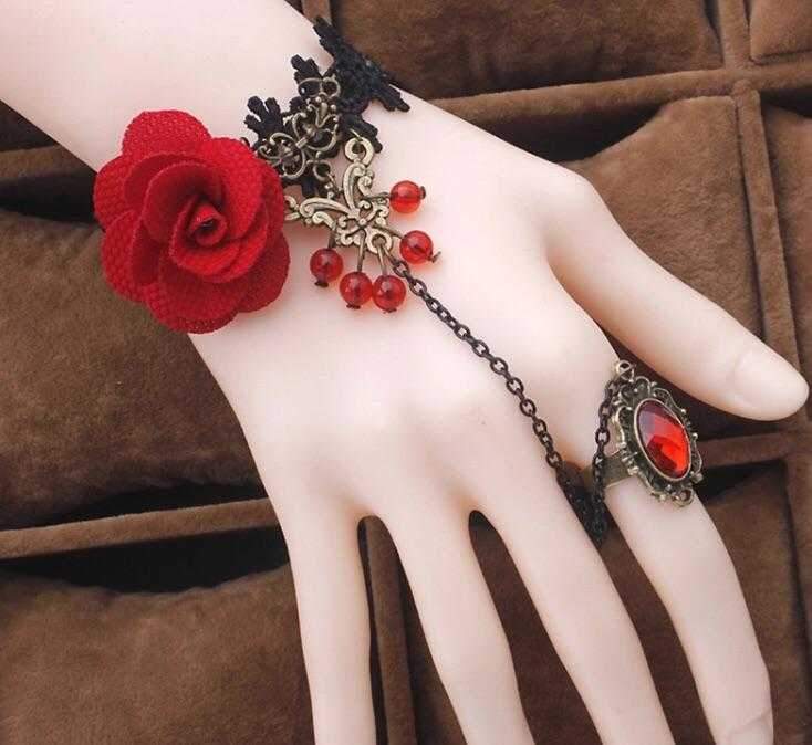 Bracelet - Red Rose Ring