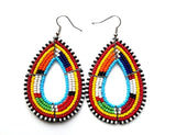 African handmade maasai beaded earrings, traditional Earrings