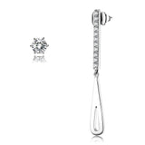 TK3678 - High polished (no plating) Stainless Steel Earrings with AAA