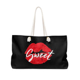 Uniquely You Weekender Tote Bag,  Red Sweet Lips Kiss