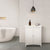 Teamson Home White Wooden Bathroom Floor Cabinet
